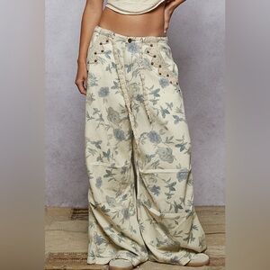 Cream Floral POL Pants